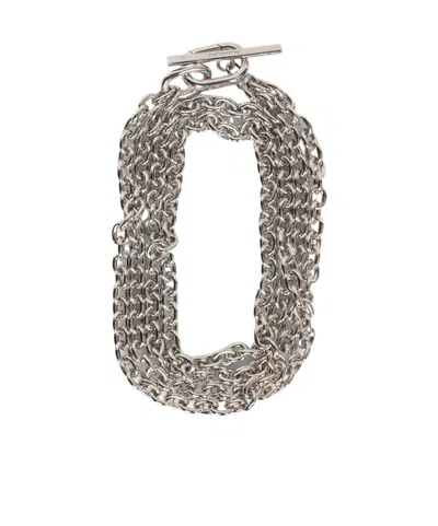Rabanne Chain Necklace In Gray