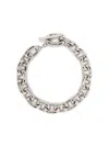 Rabanne Silver-colored Necklace With Brass Chain-link In Grey
