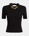 Rabanne Short-sleeved Sweater In Black