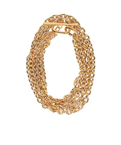 Rabanne Chain Necklace In Yellow