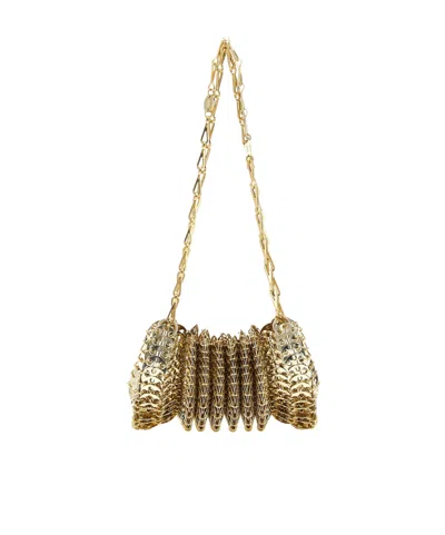 Rabanne Chain Shoulder Bag In Brown