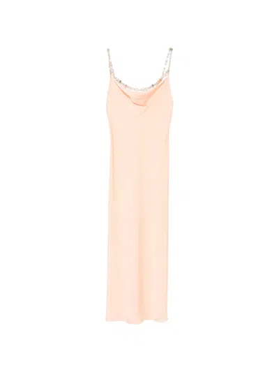 Rabanne Chain-strap Midi Dress In Pink