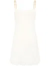 Rabanne Chain-strap Silk Minidress In White