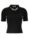Rabanne Chain T-shirt In Black