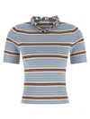 Rabanne Chain T-shirt Light Blue In Blue