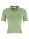 Rabanne Chain T-shirt In Green