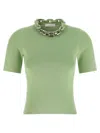 Rabanne Chain T-shirt In Green