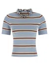 Rabanne Chain T-shirt Light Blue In Multi