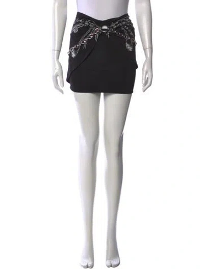 Pre-owned Rabanne Chain-link Accents Mini Skirt In Black