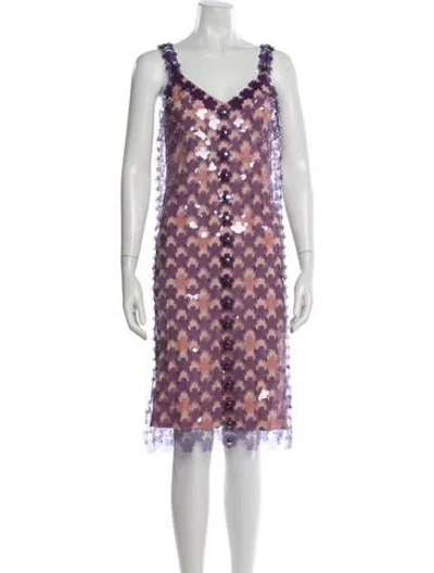 Pre-owned Rabanne Chain-link Accents Set In Pink