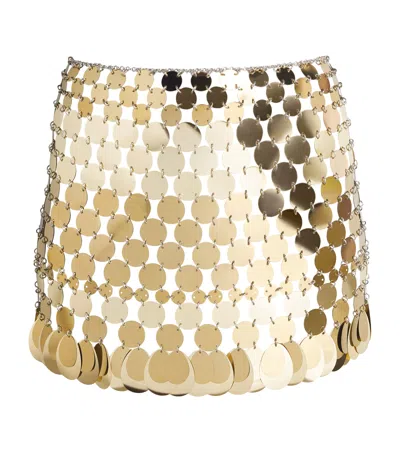 Rabanne Chain-link Mini Skirt In Gold