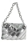 Rabanne Chainmail Embellished Chain-linked Clutch Bag In Silver
