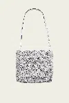 Rabanne Chainmail-embellished Raffia Shoulder Bag In Silver