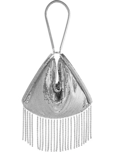 Rabanne Chainmail Fringe Shoulder Bag In Silver