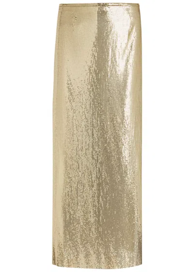 Rabanne Chainmail Maxi Skirt In Gold