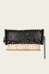 Rabanne Chainmail Metal Bracelet In Black Gold