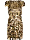 Rabanne Paillette-embellished Chainmail Mini Dress In Gold