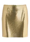 Rabanne Mesh Mini Skirt In Gold