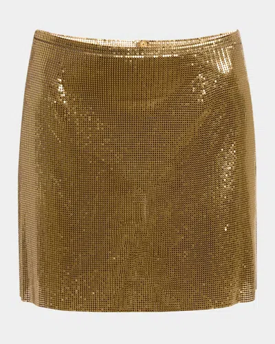 Rabanne Chainmail Mini Skirt In New Gold