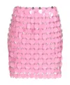 Rabanne Sequin-embellished Chainmail Mini Skirt In Pink