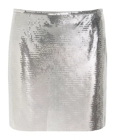 Rabanne Chainmail Mini Skirt In Gray