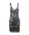 Rabanne Sequins Maxi Dress Sheer Overlay In Black