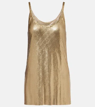 Rabanne Chainmail Minidress In Brown