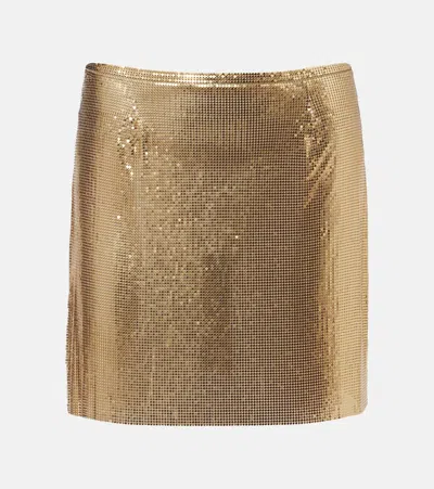 Rabanne Chainmail Miniskirt In Gold