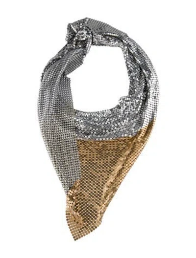 Pre-owned Rabanne Chain-mail Triangle Scarf Necklace, 20.5" In Multi