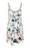 Rabanne Charm-detailed Chainmail Mini Dress In Metallic