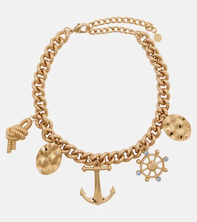 Rabanne Charm Necklace In Gold