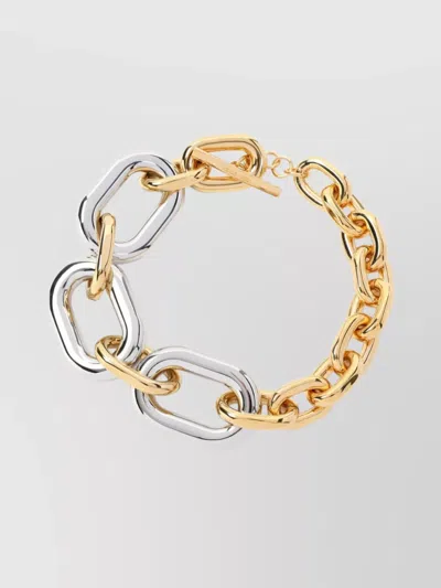 Rabanne Chunky Aluminum Chain Necklace In Neutrals