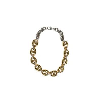 Rabanne Chunky Choker Necklace In Polished Aluminum