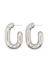 Rabanne Chunky-hoop Earrings In Silver