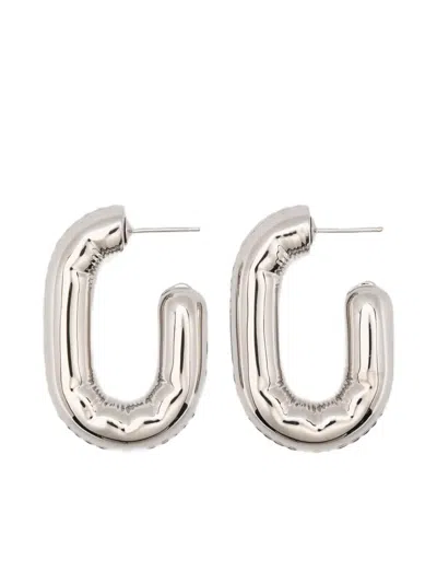 Rabanne Chunky-hoop Earrings In Silver