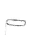 Rabanne Chain-link Design Brown Belt In Silver