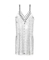 Rabanne Circle Disc Transparent Minidress In White