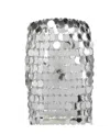 Shop Rabanne Circular Mirror-effect Discs Mini Skirt In Gray