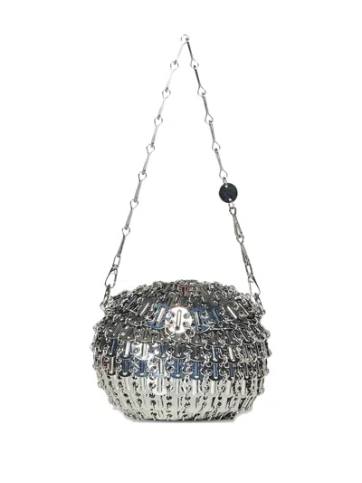 Rabanne Clasp Chain Shoulder Bag In Silver