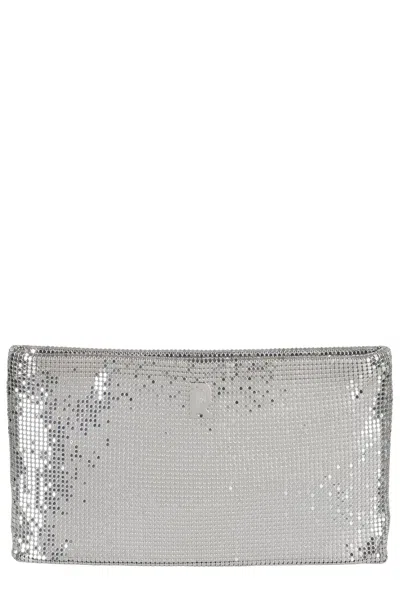 Rabanne Clutch Bag In Silver