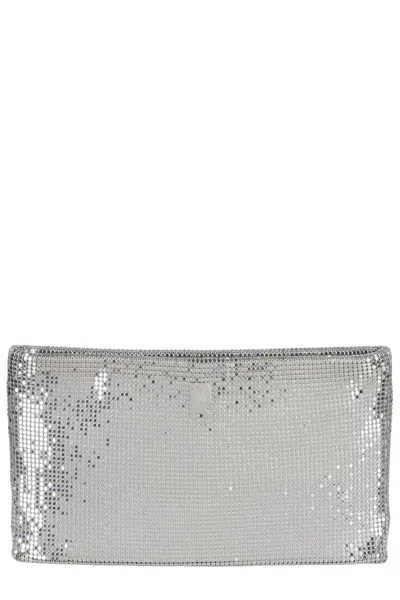 Rabanne Clutch Bag In Silver