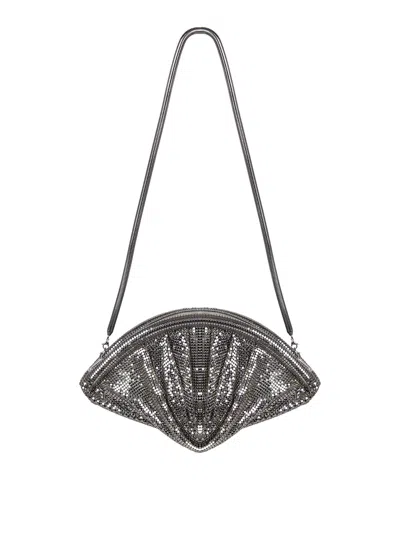 Rabanne Clutch In Rete In Plata