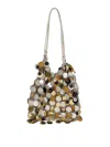 Rabanne Sequinned Shoulder Bag In Plata