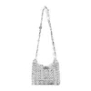 Rabanne Silver Iconic Nano 1969 Bag In Grey