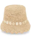 Rabanne Women's Iconic 1969 Embellished Raffia Bucket Hat In Neutrals
