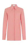 Rabanne Collared Cotton Shirt In Coral