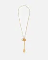 Rabanne Chain Necklace Featuring A Key Pendant In Gold