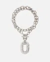 Rabanne Iconic Xl Chain-link Crystal-embellished Necklace In Silver