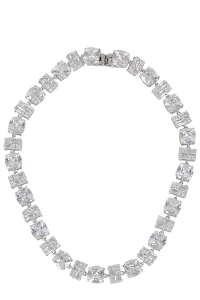 Rabanne Crystal-embellished Necklace In Silver