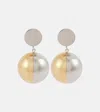 Rabanne Colorblocked Clip-on Earrings In Gold